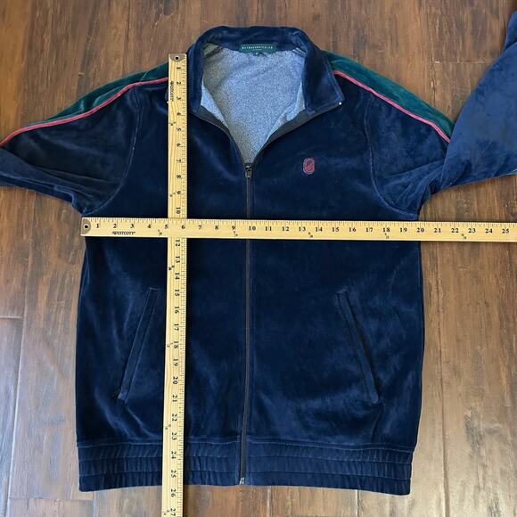 EXTRACURRICULAR Velour Jacket Navy Blue Full Zip Track Training Outdoor - Picture 8 of 8